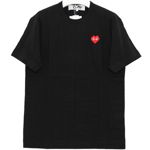 까르피)꼼데가르송 P1T322 BLACK 레드하트 티셔츠