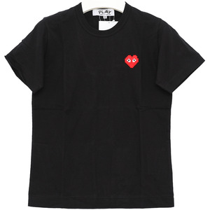 까르피)꼼데가르송 P1T321 BLACK 레드하트 티셔츠