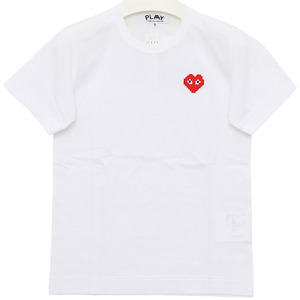 까르피)꼼데가르송 P1T321 WHITE 레드하트 티셔츠